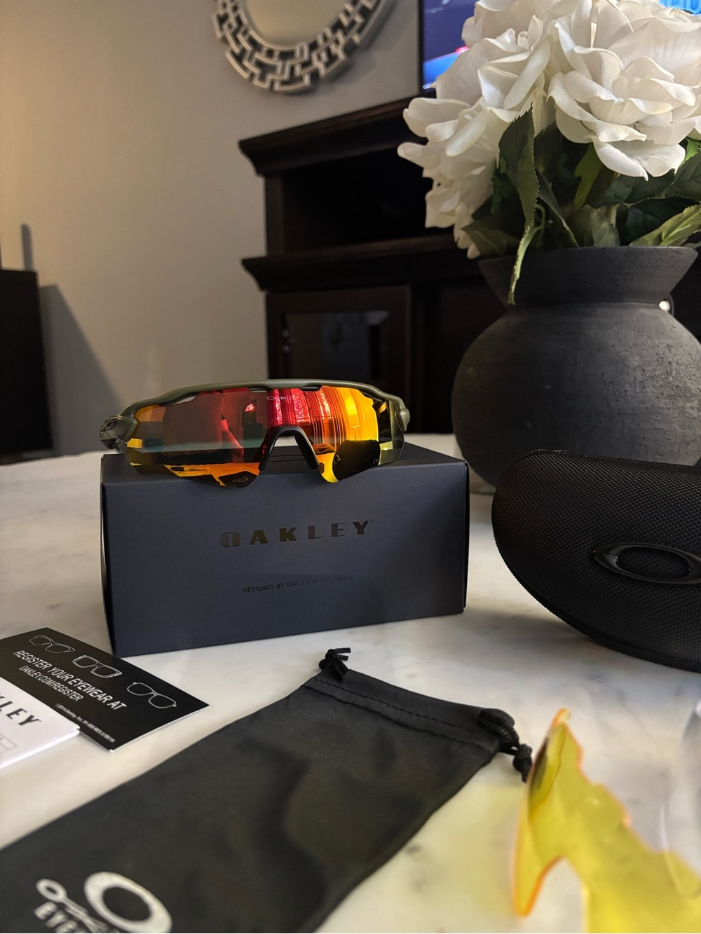 Oakley Radar Path sunglasses with three interchangeable lenses